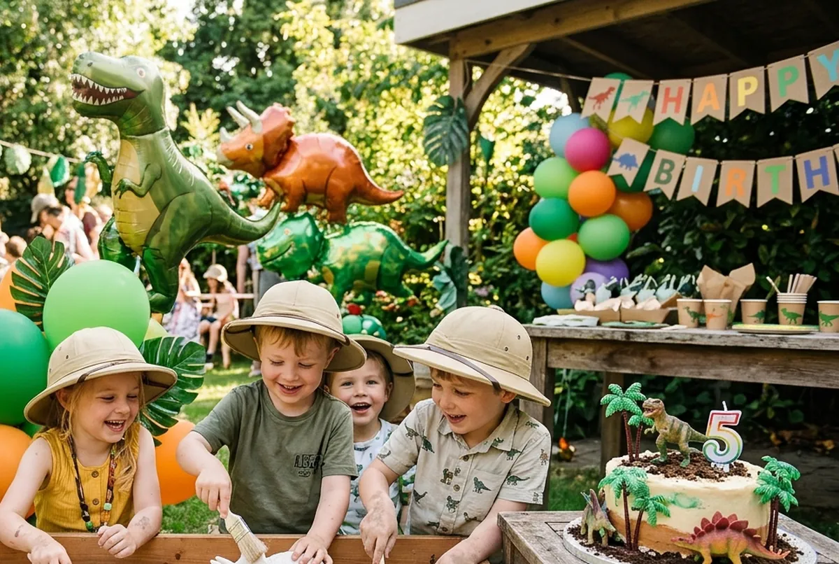 Anniversaire de 5 ans sur le thème des dinosaures