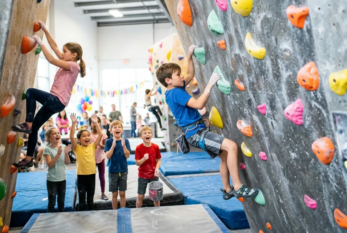 Anniversaire de 9 ans en salle d’escalade