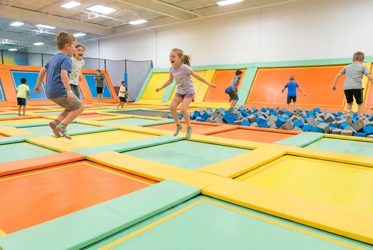 Anniversaire de 8 ans dans un trampoline park
